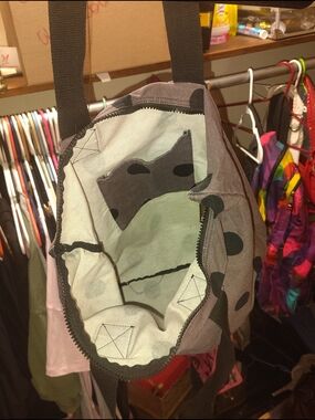 Victoria's Secret Gray Polka Dot Shoulder Bag